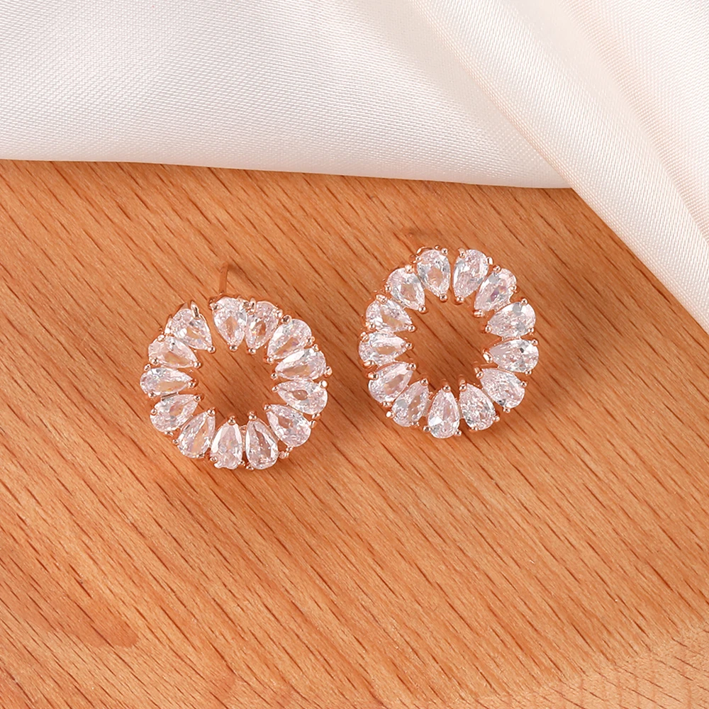 High Quality real gold plated zircon ear stud 2019 fashion flower stud earrings for women party wedding jewelry
High Quality real gold plated zircon ear stud 2019 fashion flower stud earrings for women party wedding jewelry