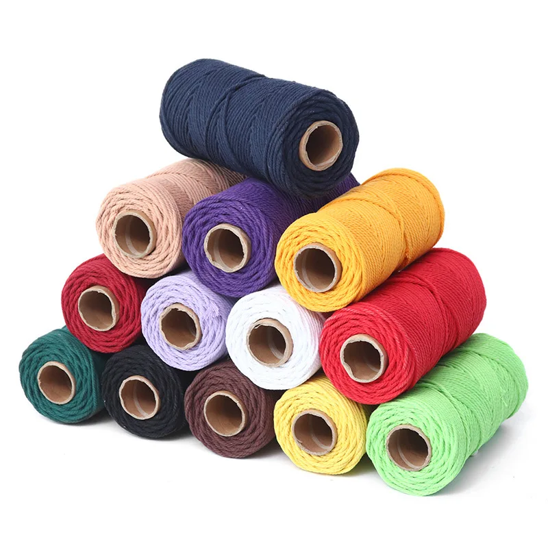 Wholesale Macrame Rolls 3mm cotton cord rope 100 meters/roll 100% cotton natural cotton
Wholesale Macrame Rolls 3mm cotton cord rope 100 meters/roll 100% cotton natural cotton