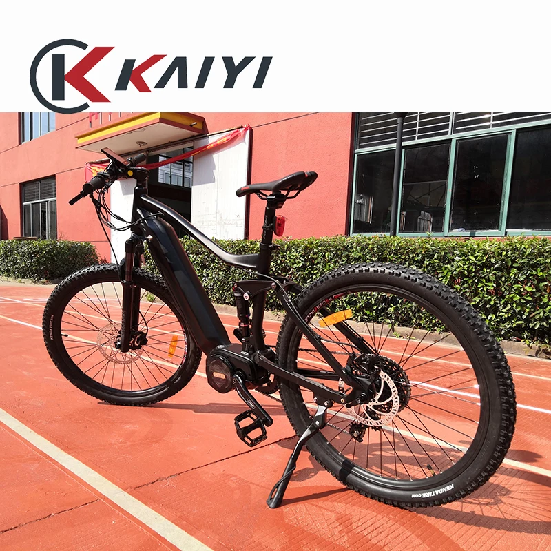 KAIYI bafang mid motor electric motorcycle full suspension bike frame moutain bike 27.5 inch
KAIYI bafang mid motor electric motorcycle full suspension bike frame moutain bike 27.5 inch