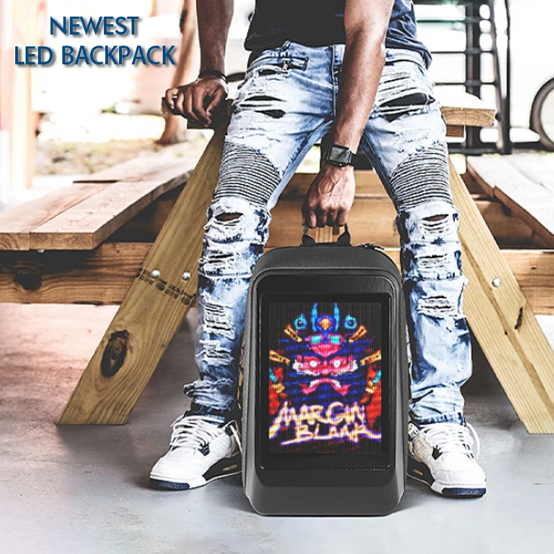 YZORA 2020 newest technology led screen functional custom school bags backpack business travel power bank supply mode backpack, Black
YZORA 2020 newest technology led screen functional custom school bags backpack business travel power bank supply mode backpack, Black