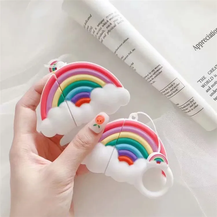 Rainbow Designer Silicone Protector Case Soft Silicone Case Soft Silicone Case with Hook for Airpods 2 for Airpod 1 2 Pro, Multiple color
Rainbow Designer Silicone Protector Case Soft Silicone Case Soft Silicone Case with Hook for Airpods 2 for Airpod 1 2 Pro, Multiple color
