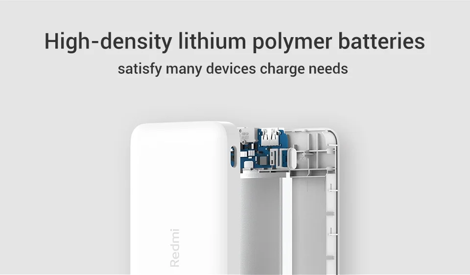 Wholesale Original Xiaomi Redmi 10000mAh Dual USB Input Output Charger Portable Power Bank
