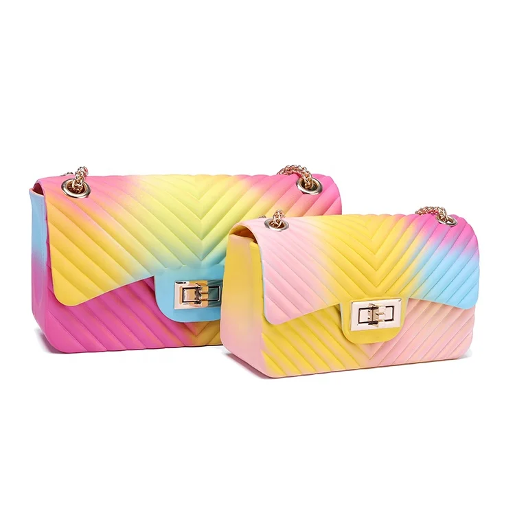 Fashion Beach Ladies Rainbow Color Jelly Purse Crossbody Handbags WKB2098-99, Any color
Fashion Beach Ladies Rainbow Color Jelly Purse Crossbody Handbags WKB2098-99, Any color