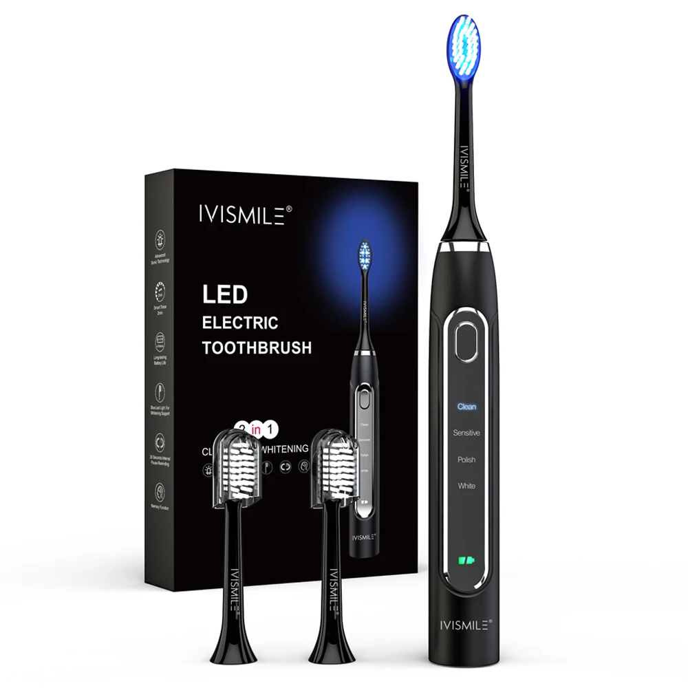 IVISMILE Teeth Whitening OEM Waterproof Home Use Led Light Smart Soft Automatic Electronic Toothbrush
IVISMILE Teeth Whitening OEM Waterproof Home Use Led Light Smart Soft Automatic Electronic Toothbrush