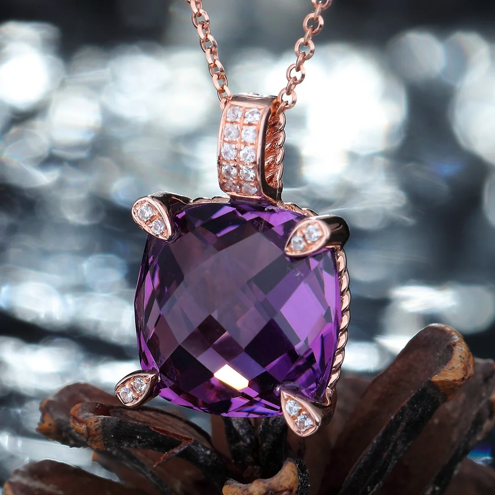 Charm Purple Crystal Square Pendant Necklaces For Women Yellow Zircon Rose Gold Filled Big Stone Wedding Necklace Jewelry
Charm Purple Crystal Square Pendant Necklaces For Women Yellow Zircon Rose Gold Filled Big Stone Wedding Necklace Jewelry