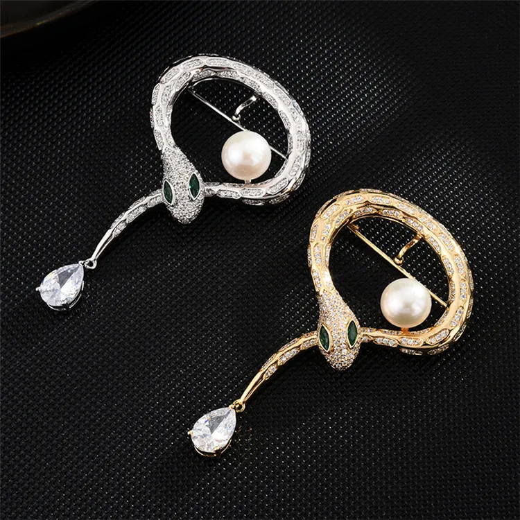 Korean fashion all-match suit dress brooch brooch clothing jewelry custom gold snake shape copper high-end brooch, Picture
Korean fashion all-match suit dress brooch brooch clothing jewelry custom gold snake shape copper high-end brooch, Picture