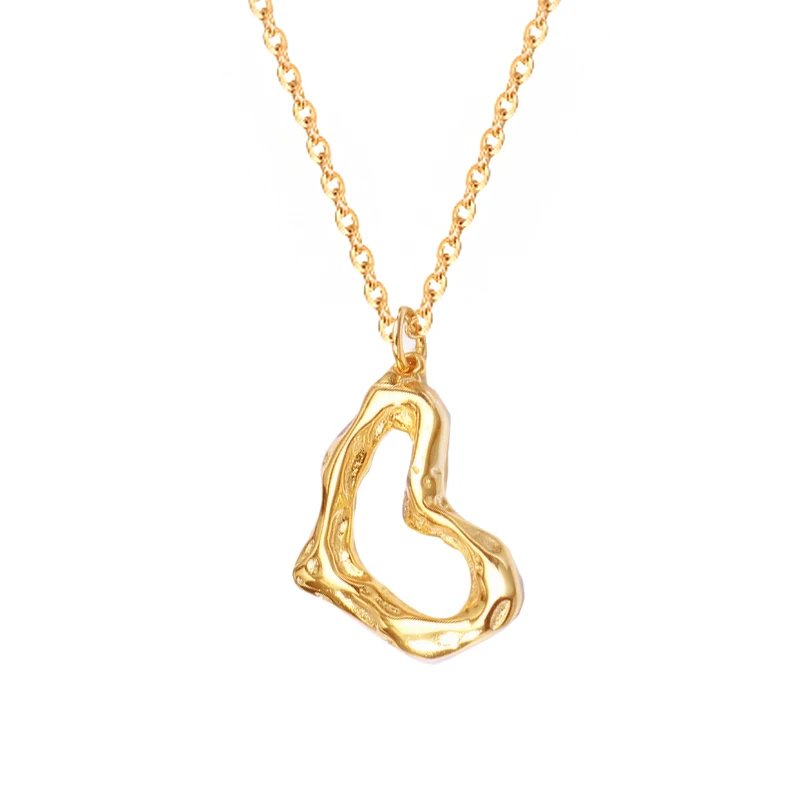 fukarni trendy silver heart necklace 925 sterling silver jewelry rhodium gold plated irregular heart necklaces KN001
fukarni trendy silver heart necklace 925 sterling silver jewelry rhodium gold plated irregular heart necklaces KN001
