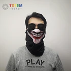 New 100% Polyester Microfiber Vampire Face Design Tubular Seamless Bandana