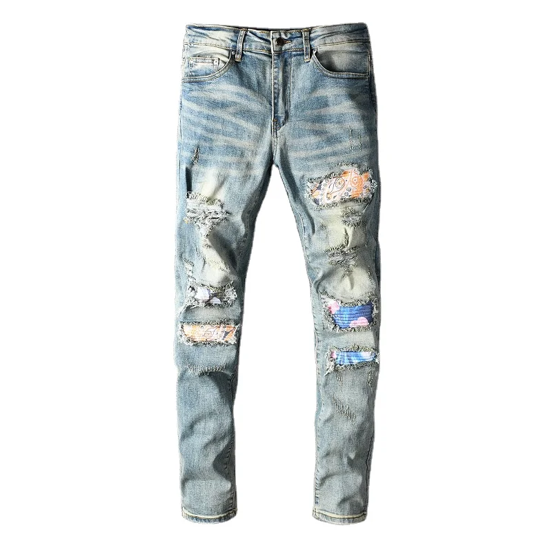 Purple wind Men's Distressed Destroyed Pants Skinny Blue Jeans Slim Trousers Plus Size 28-40, Picture
Purple wind Men's Distressed Destroyed Pants Skinny Blue Jeans Slim Trousers Plus Size 28-40, Picture