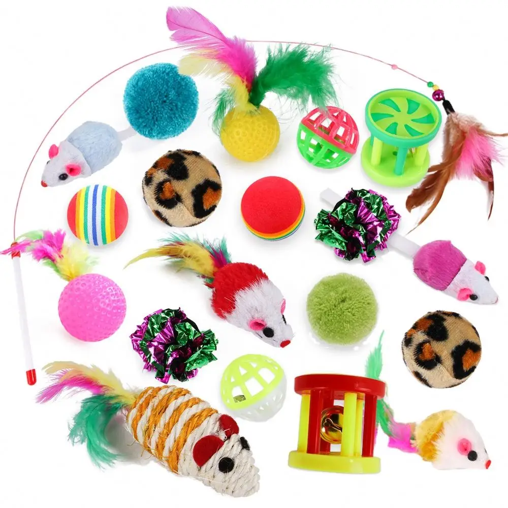 Pet Supplier 20 Piece Pack Cuddle Cat Sisal Mouse Plush Chew Toy Feather Cat Toy Set, All sorts of color
Pet Supplier 20 Piece Pack Cuddle Cat Sisal Mouse Plush Chew Toy Feather Cat Toy Set, All sorts of color
