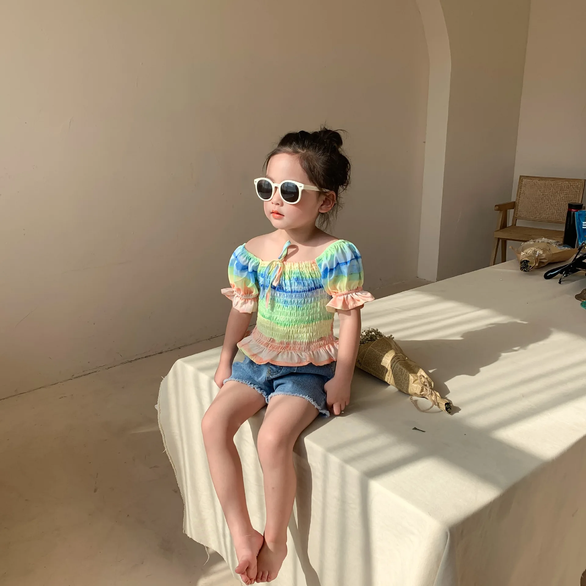 222044X2115032 summer infant girls tops rainbow puff sleeve t shirts 2021 fashion Korean design outfit
222044X2115032 summer infant girls tops rainbow puff sleeve t shirts 2021 fashion Korean design outfit