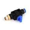SNS HVSF Series male thread flow control hand valve plastic pneumatic air hose tube fitting quick connector