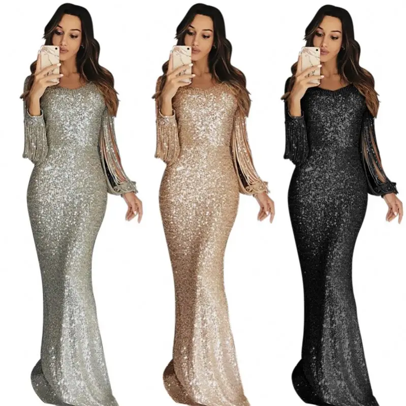 Yuesaimeidi 2021 Women Ladies Vestidos Largo Long Sleeve Party Maxi Sequin Women Sequin Dress, Customized colors
Yuesaimeidi 2021 Women Ladies Vestidos Largo Long Sleeve Party Maxi Sequin Women Sequin Dress, Customized colors