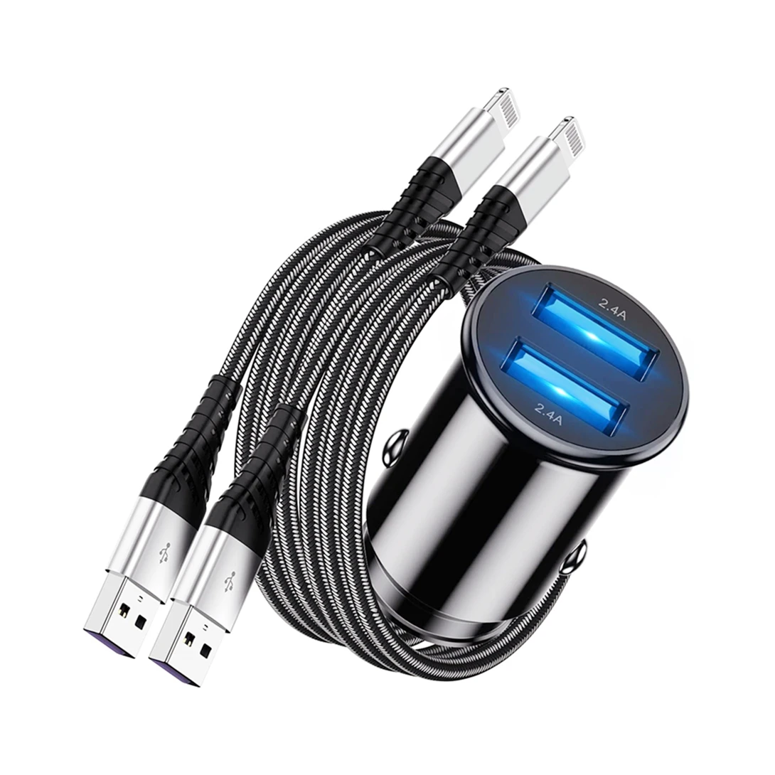 Car Charger with 2 Pack iPhone Lightning Cable Fast Charge Cable for iPhone 13/12/11/Xs/XS Max/XR etc
Car Charger with 2 Pack iPhone Lightning Cable Fast Charge Cable for iPhone 13/12/11/Xs/XS Max/XR etc