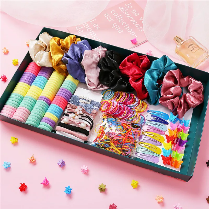 Silky Scrunchy Elastic Hair Tie Ropes hair accessories for kids girl, Multi-color 
Silky Scrunchy Elastic Hair Tie Ropes hair accessories for kids girl, Multi-color