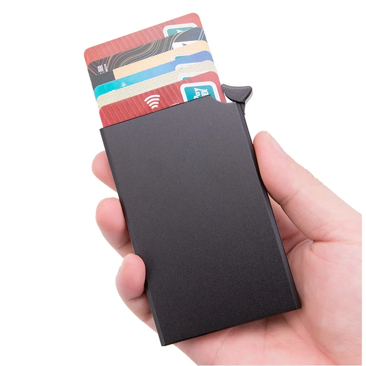 New style 6 colors diy logo automatic pop up slim aluminum mens RFID Blocking credit card holder
New style 6 colors diy logo automatic pop up slim aluminum mens RFID Blocking credit card holder