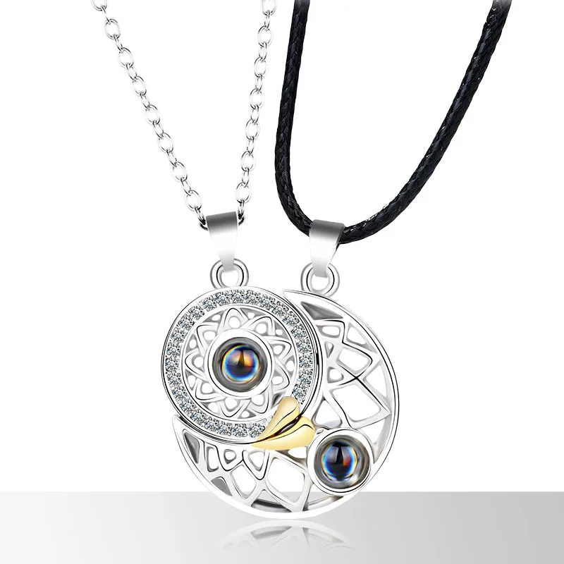 Top Selling Sun Moon Couple Necklace I Love You Necklace 100 Languages Personalised Minimalist Jewelry Necklaces for Men Women, As picture
Top Selling Sun Moon Couple Necklace I Love You Necklace 100 Languages Personalised Minimalist Jewelry Necklaces for Men Women, As picture