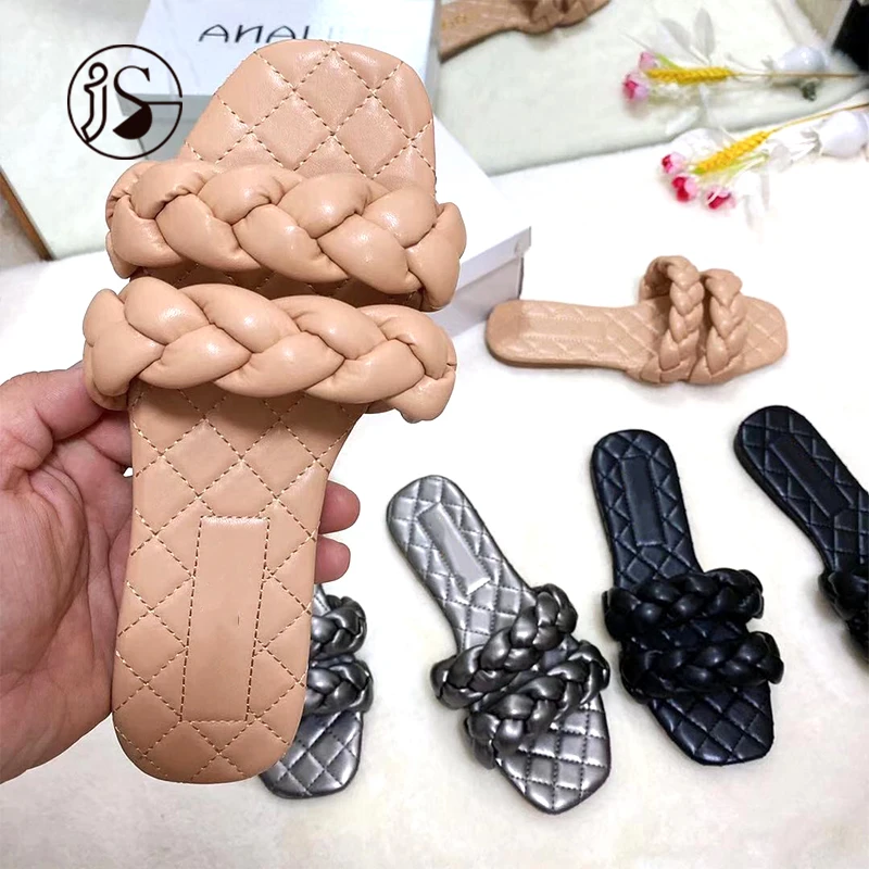 2021 High quality Hand woven Slides fashion style Female slippers Beach slippers, Picture
2021 High quality Hand woven Slides fashion style Female slippers Beach slippers, Picture