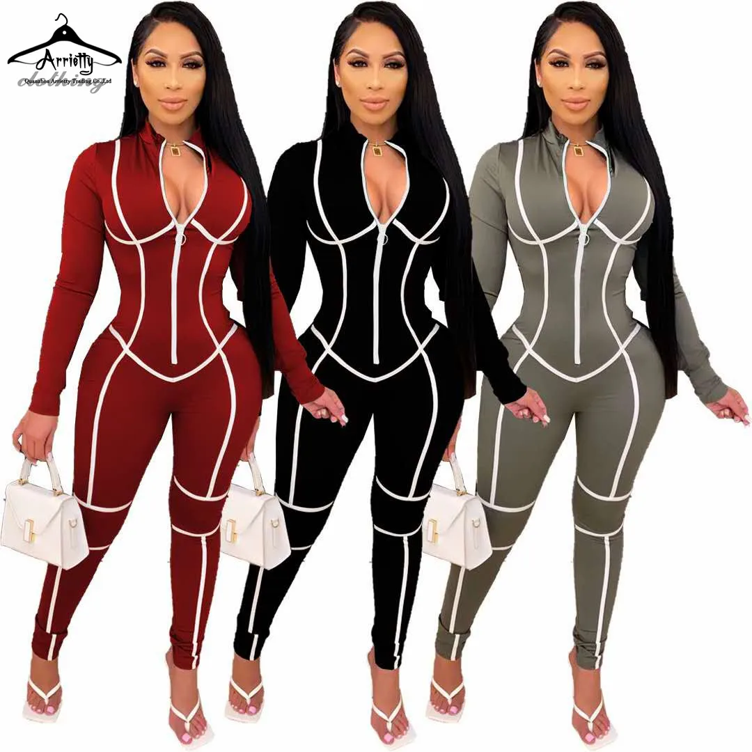 Plus Size 2020 Women One Piece Jumpsuits Long Sleeve Striped Fitness Tracksuits For Women
Plus Size 2020 Women One Piece Jumpsuits Long Sleeve Striped Fitness Tracksuits For Women