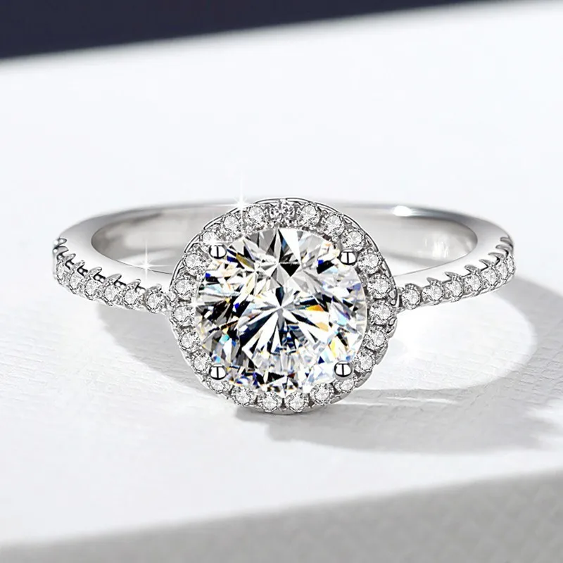Certified Genuine D Color Moissanite Diamond Ring Women's Sterling Silver 925 White Gold Plated Silver Jewelry
Certified Genuine D Color Moissanite Diamond Ring Women's Sterling Silver 925 White Gold Plated Silver Jewelry