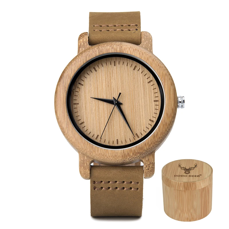 Men Wood Watch Simple Pure Analog Bamboo Wooden Clock Man Genuine Leather Watch Men Watches Top Luxury Brand reloj para hombre
Men Wood Watch Simple Pure Analog Bamboo Wooden Clock Man Genuine Leather Watch Men Watches Top Luxury Brand reloj para hombre