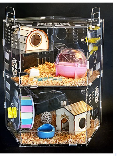 New Style Acrylic Pet Cage Luxury Hamster Cage Hamster Villa Three Layers Transparent Designed Pet Supplies
New Style Acrylic Pet Cage Luxury Hamster Cage Hamster Villa Three Layers Transparent Designed Pet Supplies