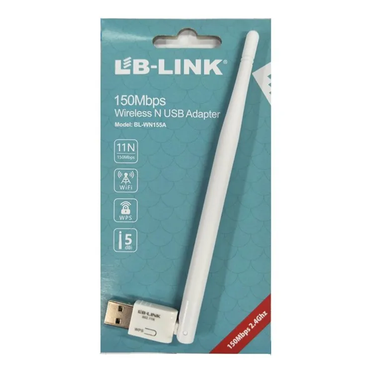 High Quality 802.11n 150Mbps wireless N USB adapter Model BL-WN155A 2.4Ghz 5dBi antenna network card 
High Quality 802.11n 150Mbps wireless N USB adapter Model BL-WN155A 2.4Ghz 5dBi antenna network card