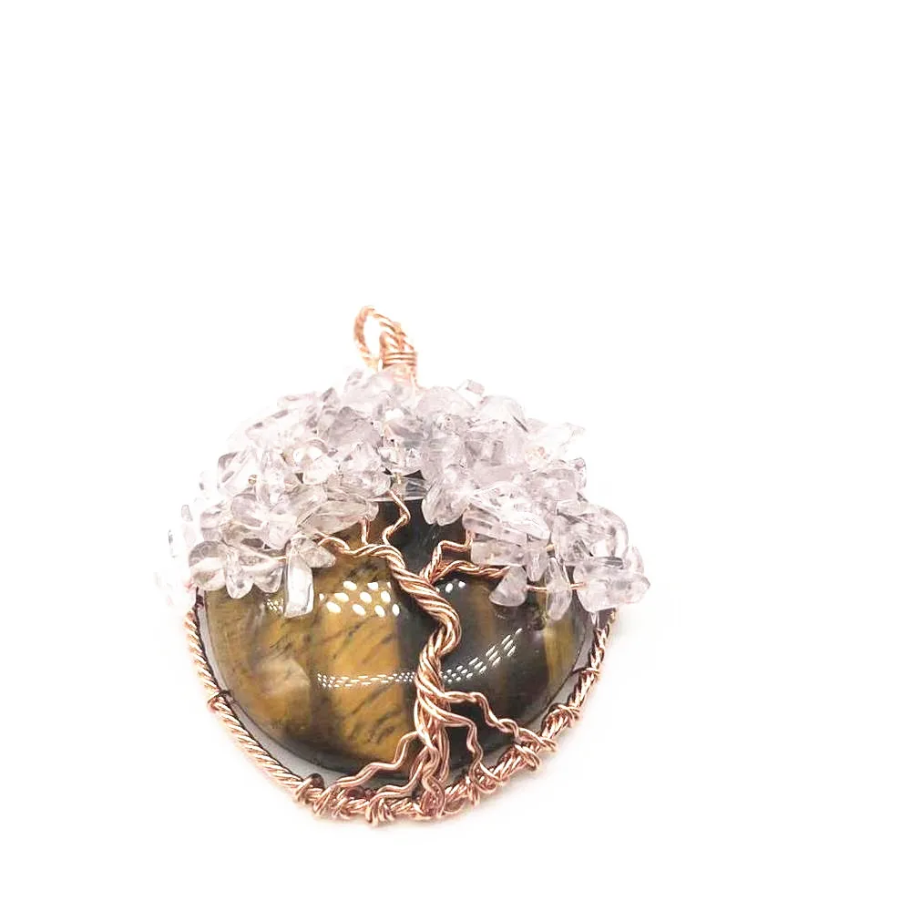 Wholesale natural quartz tree of life gold thread wrapped tiger eye charm crystal pendant
Wholesale natural quartz tree of life gold thread wrapped tiger eye charm crystal pendant