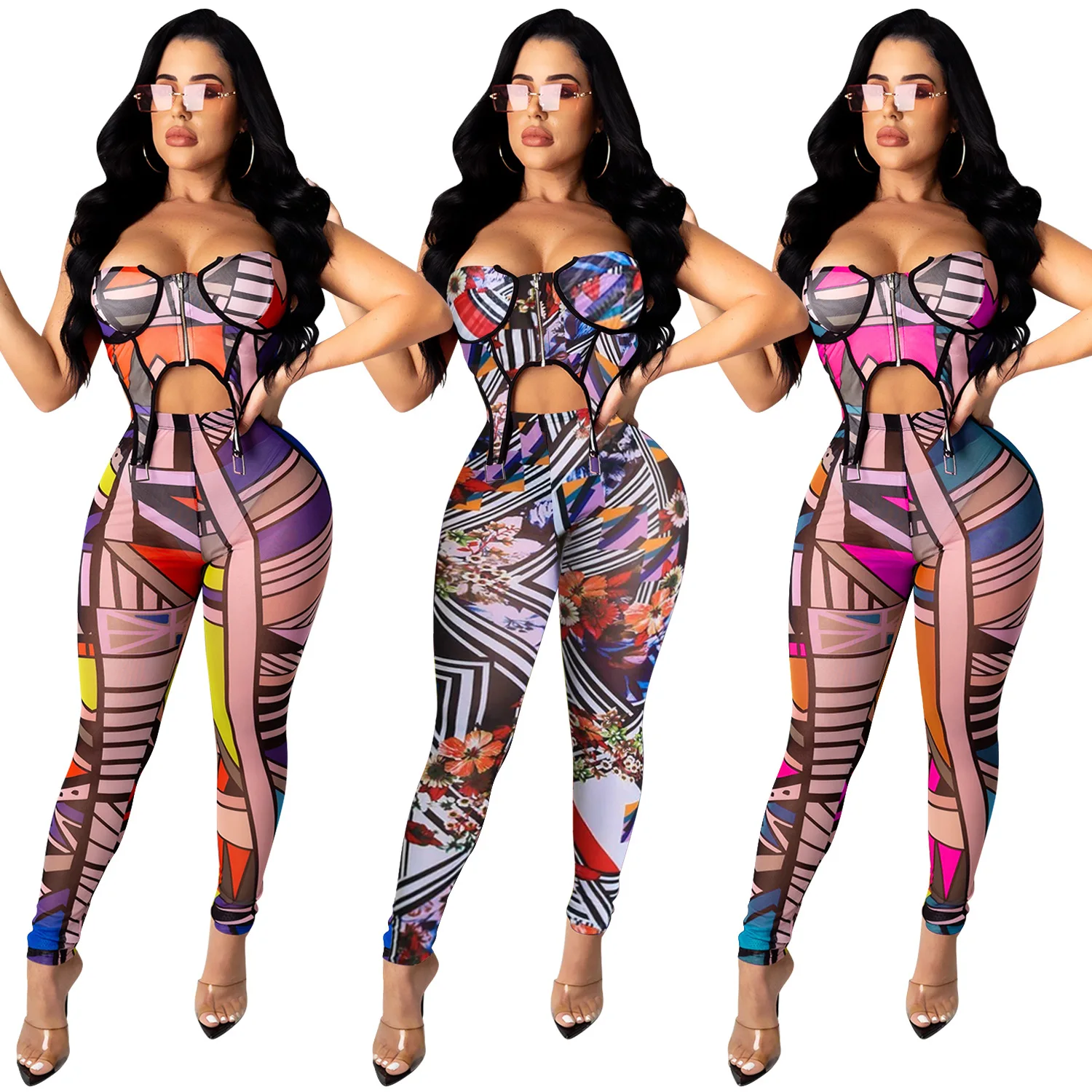 Tank Top Set Large Size Milk Silk Printed Sleeveless Suspenders Tube Top Tight Trousers Two Piece Set Women Clothing Street Part
Tank Top Set Large Size Milk Silk Printed Sleeveless Suspenders Tube Top Tight Trousers Two Piece Set Women Clothing Street Part