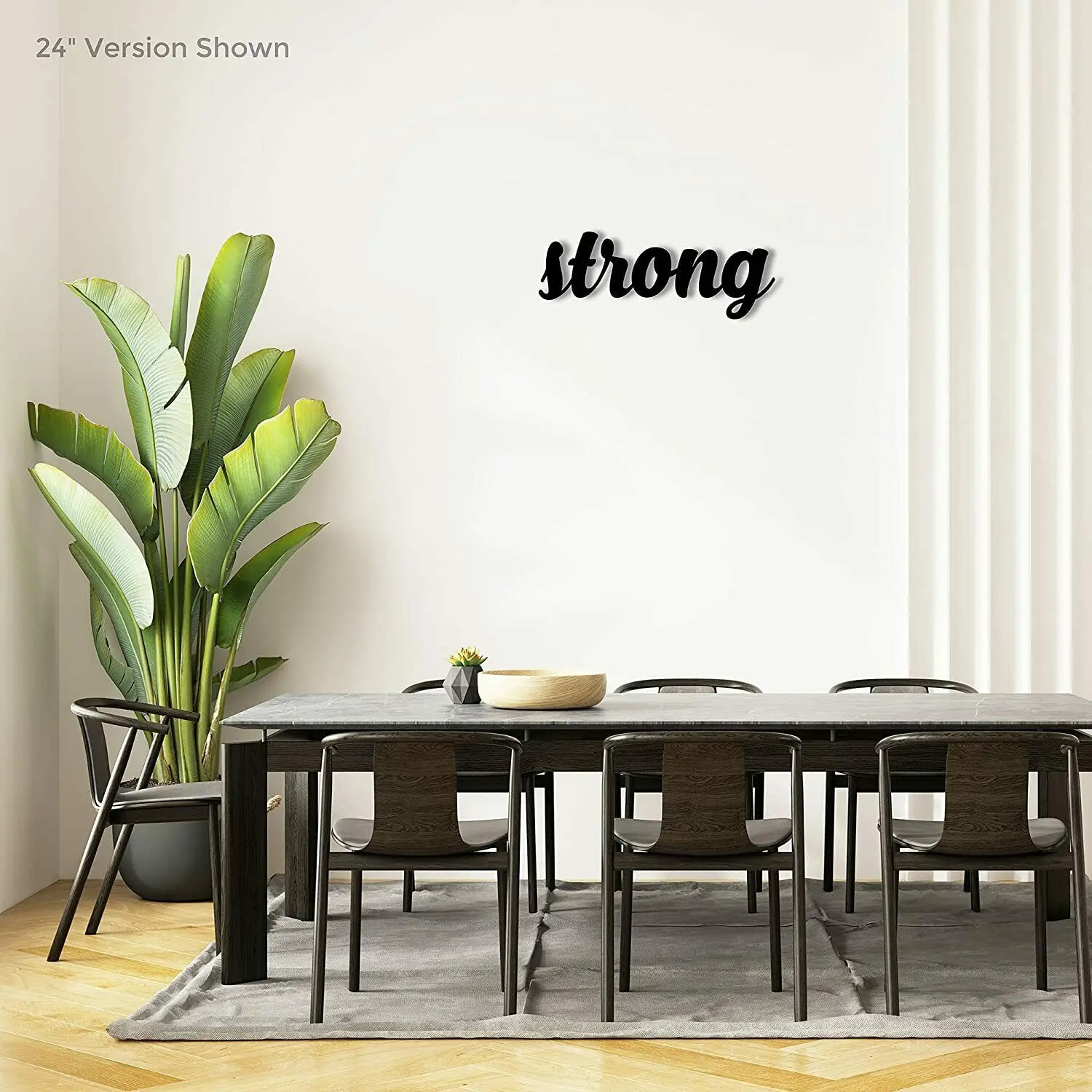 Strong - Inspiring Home Decor Decorative Accent Metal Art Wall Sign, Black 
Strong - Inspiring Home Decor Decorative Accent Metal Art Wall Sign, Black