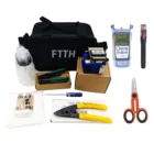 11 in 1 FTTH Assembly Fiber Tool Kits FC-6S Cable Stripper Optical Power Meter VFL OPTICAL FIBER TOOL KITS