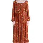 Fashion Custom Lady Chiffon Ruffle Maxi Dress OEM/ODM Vestidos Women Elegant Summer Casual Dresses