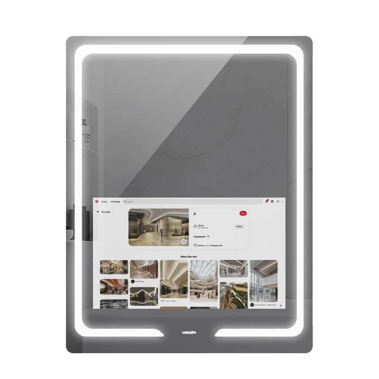 Vercon Intelligent 21.5 inch touch screen bathroom smart mirror magic mirrors TV Android system
Vercon Intelligent 21.5 inch touch screen bathroom smart mirror magic mirrors TV Android system