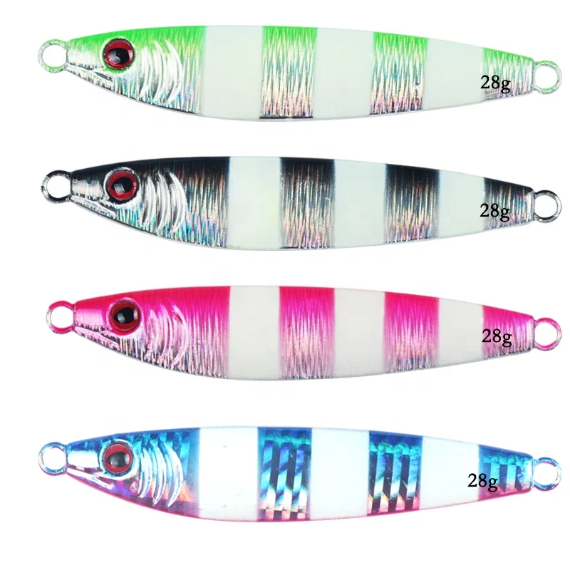 luminous fishing jig lure Casting glow 28g light jigging lure fast sinking metal jig for trolling fishing
luminous fishing jig lure Casting glow 28g light jigging lure fast sinking metal jig for trolling fishing