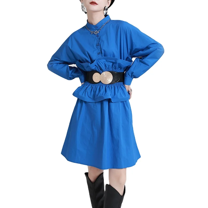 2021 autumn new hot selling elastic ruffled waist slim long-sleeved dress designer dress 2290, Customized color
2021 autumn new hot selling elastic ruffled waist slim long-sleeved dress designer dress 2290, Customized color