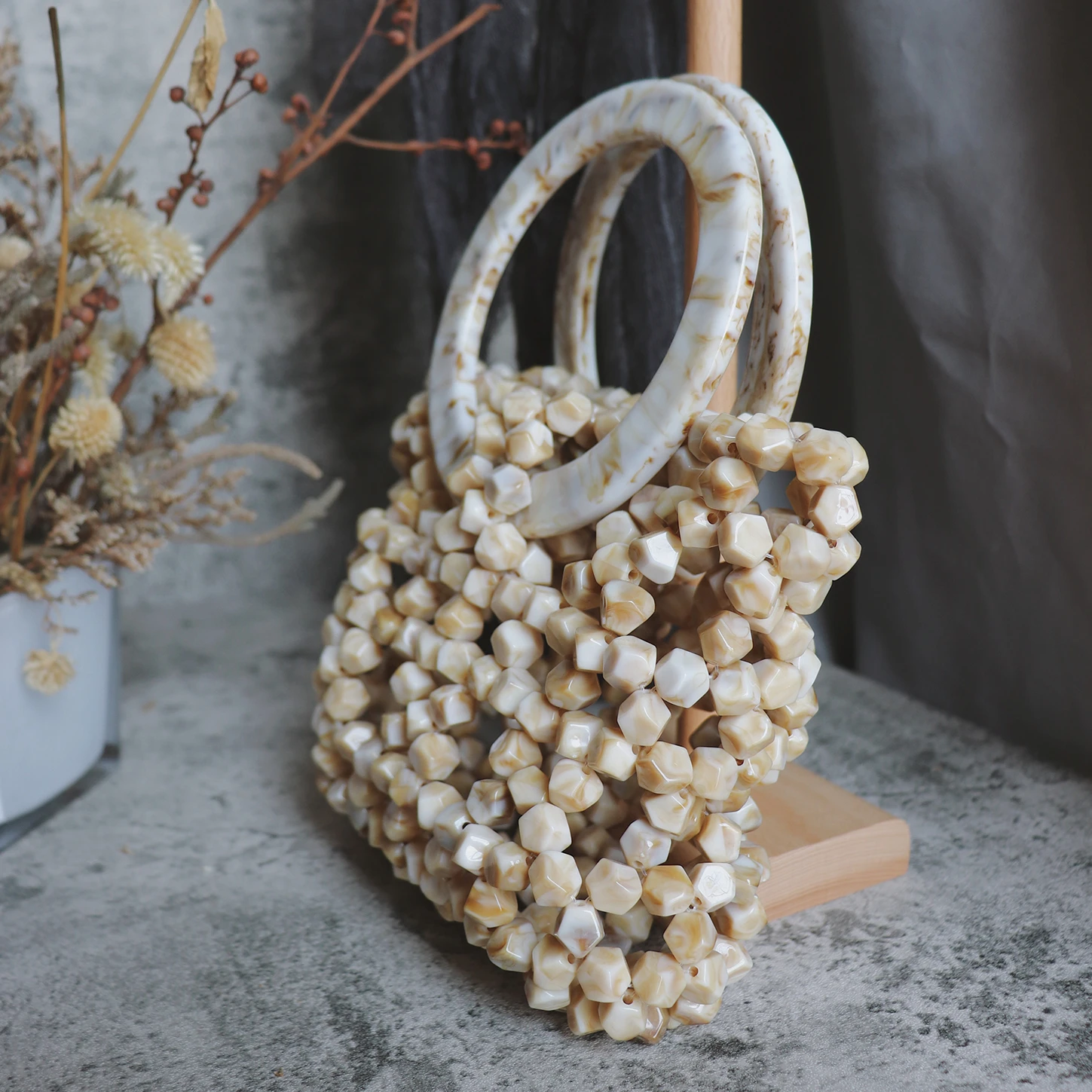 Fashion Luxury beads stones Purse Chain Lady handbag by handmade
Fashion Luxury beads stones Purse Chain Lady handbag by handmade