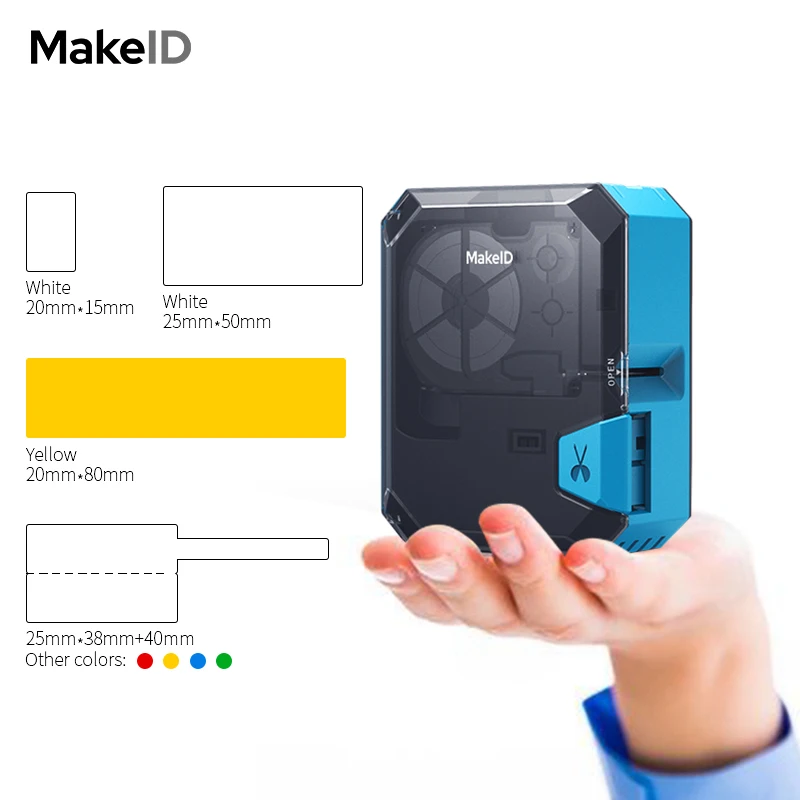 makeid heat shrink tube label printer, Blue