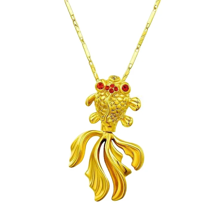 Wholesale Women's Goldfish Pendant Point Diamond Goldfish Tail Activity Smart Small Fish Gold-Plated Necklace Pendant
Wholesale Women's Goldfish Pendant Point Diamond Goldfish Tail Activity Smart Small Fish Gold-Plated Necklace Pendant