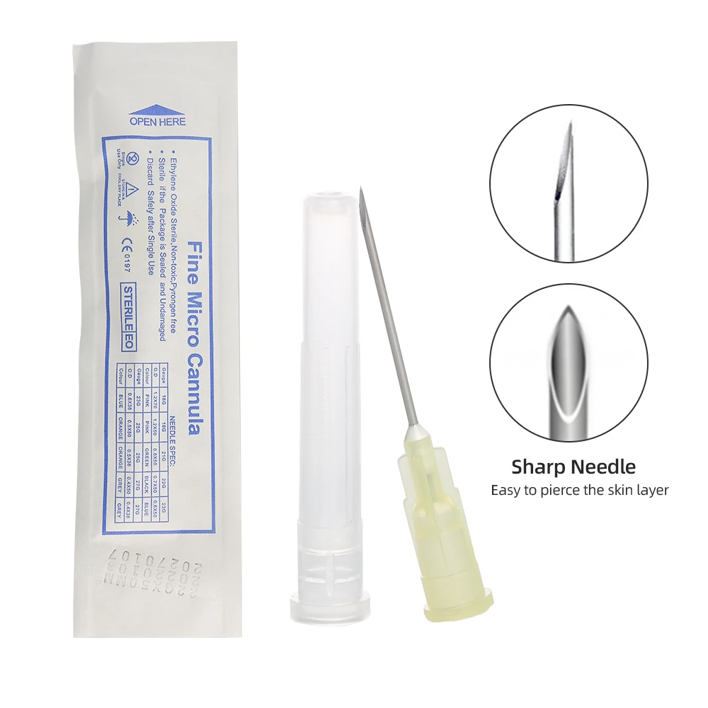Disposable Medical Fine Micro Cannula 22Gx50mm Nano Needle 20G*25mm Micro Beauty Needle Set
Disposable Medical Fine Micro Cannula 22Gx50mm Nano Needle 20G*25mm Micro Beauty Needle Set
