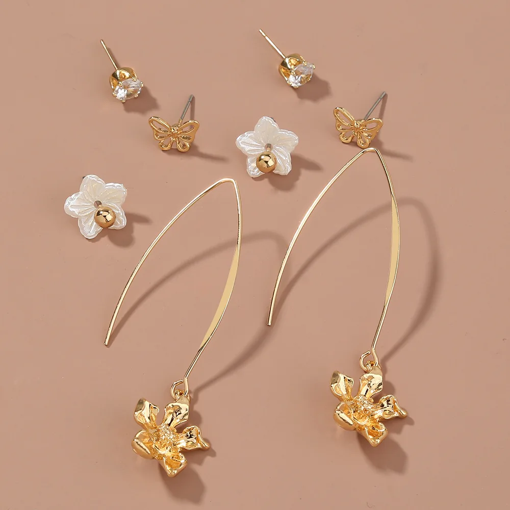 Japanese and Korean pure and fresh set combination earrings simple temperament pearl earrings female student earrings, Luxury
Japanese and Korean pure and fresh set combination earrings simple temperament pearl earrings female student earrings, Luxury