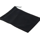 Custom Square Thick Jewellery Pouch Cloth Gift Promotional Pouch Drawstring Data Line Velvet Bag in Shopping Bag