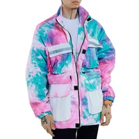 Winter Fashion Nylon Jacket Men Custom Tie Dye Loose Reflective Muti-Pockets Windbreaker Orange Hip Hop Polyester Jacket
Winter Fashion Nylon Jacket Men Custom Tie Dye Loose Reflective Muti-Pockets Windbreaker Orange Hip Hop Polyester Jacket