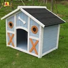 Design wooden pet house pitched roof dog luxury house big kennel with two windows