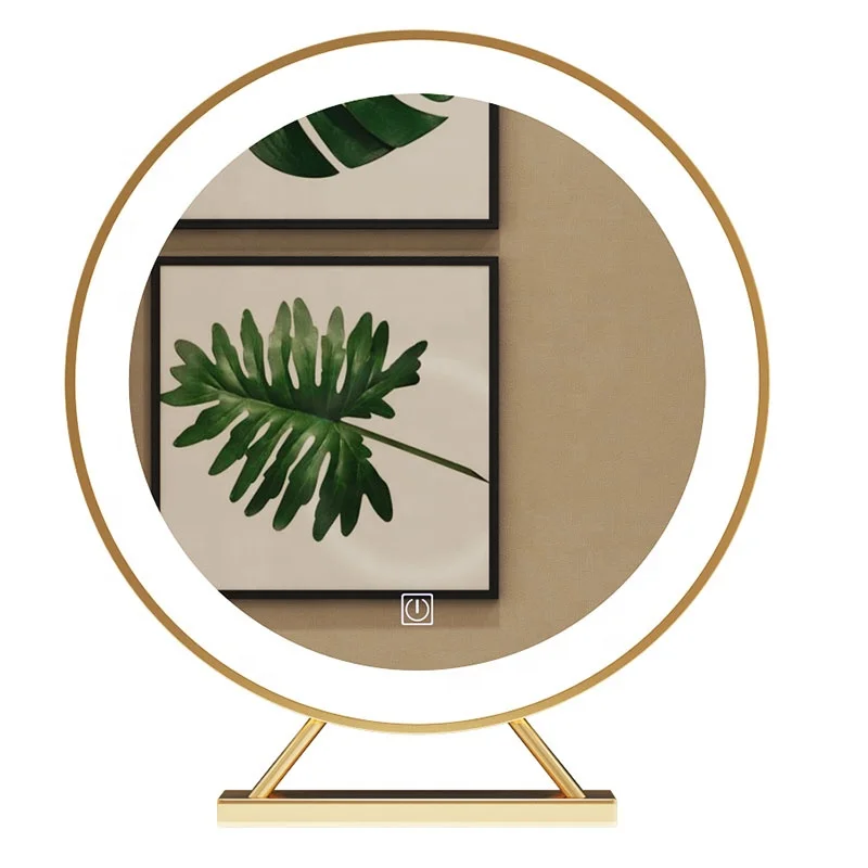 23.6" Retail New Design Gold Metal Frame Bedroom Dresser Led Light Round Makeup Mirror
23.6" Retail New Design Gold Metal Frame Bedroom Dresser Led Light Round Makeup Mirror
