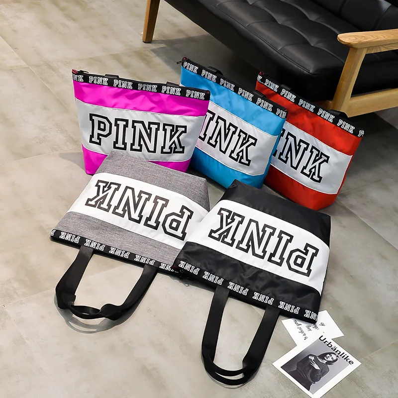 Woman Foldable Nylon Tote Bag Pink Letter Style Pattern Fashion Zipper Handle Bags Shoulder Handbags
Woman Foldable Nylon Tote Bag Pink Letter Style Pattern Fashion Zipper Handle Bags Shoulder Handbags
