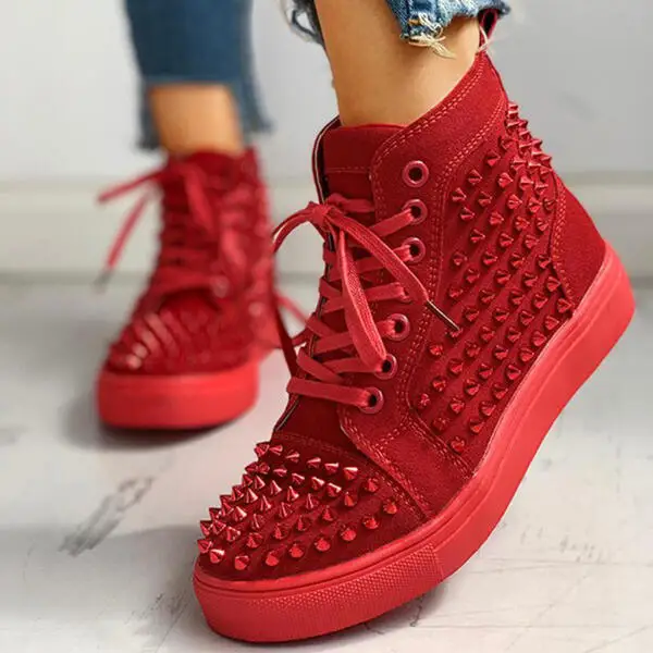 Women Chunky Sneakers Women Canvas With Lace-up shoes Studded Eyelet Rivet Casual Sneakers Wholesale Drop Shipping US Big Size, 2 colors
Women Chunky Sneakers Women Canvas With Lace-up shoes Studded Eyelet Rivet Casual Sneakers Wholesale Drop Shipping US Big Size, 2 colors