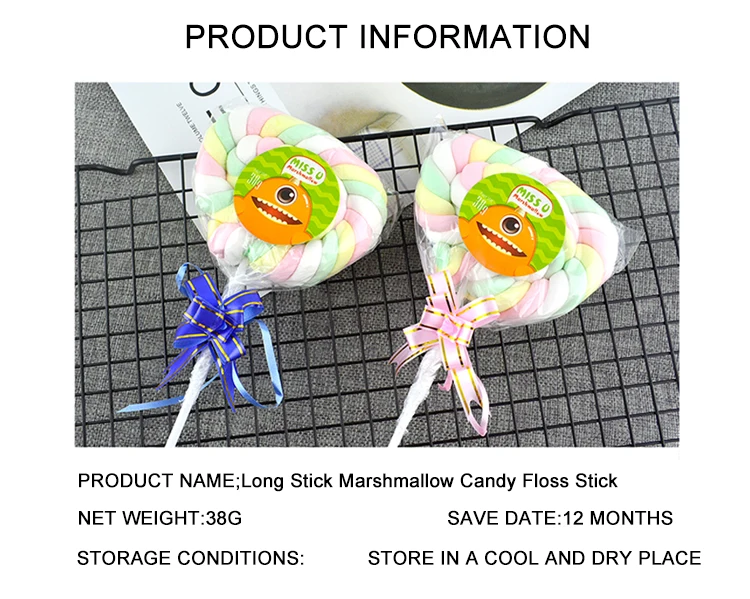 long stick marshmallow candy floss stick - buy