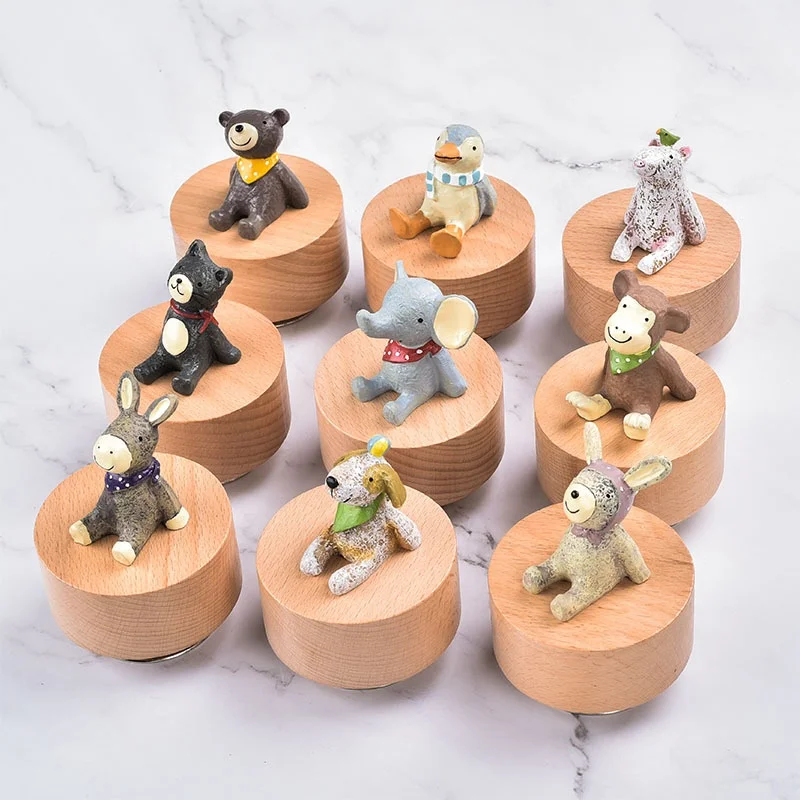 Creative Music Box Home Decoration Music Box for Gift Animals Wind up Wooden Cute Wood Round Grinding Wooden Musical Carousel RQ
Creative Music Box Home Decoration Music Box for Gift Animals Wind up Wooden Cute Wood Round Grinding Wooden Musical Carousel RQ