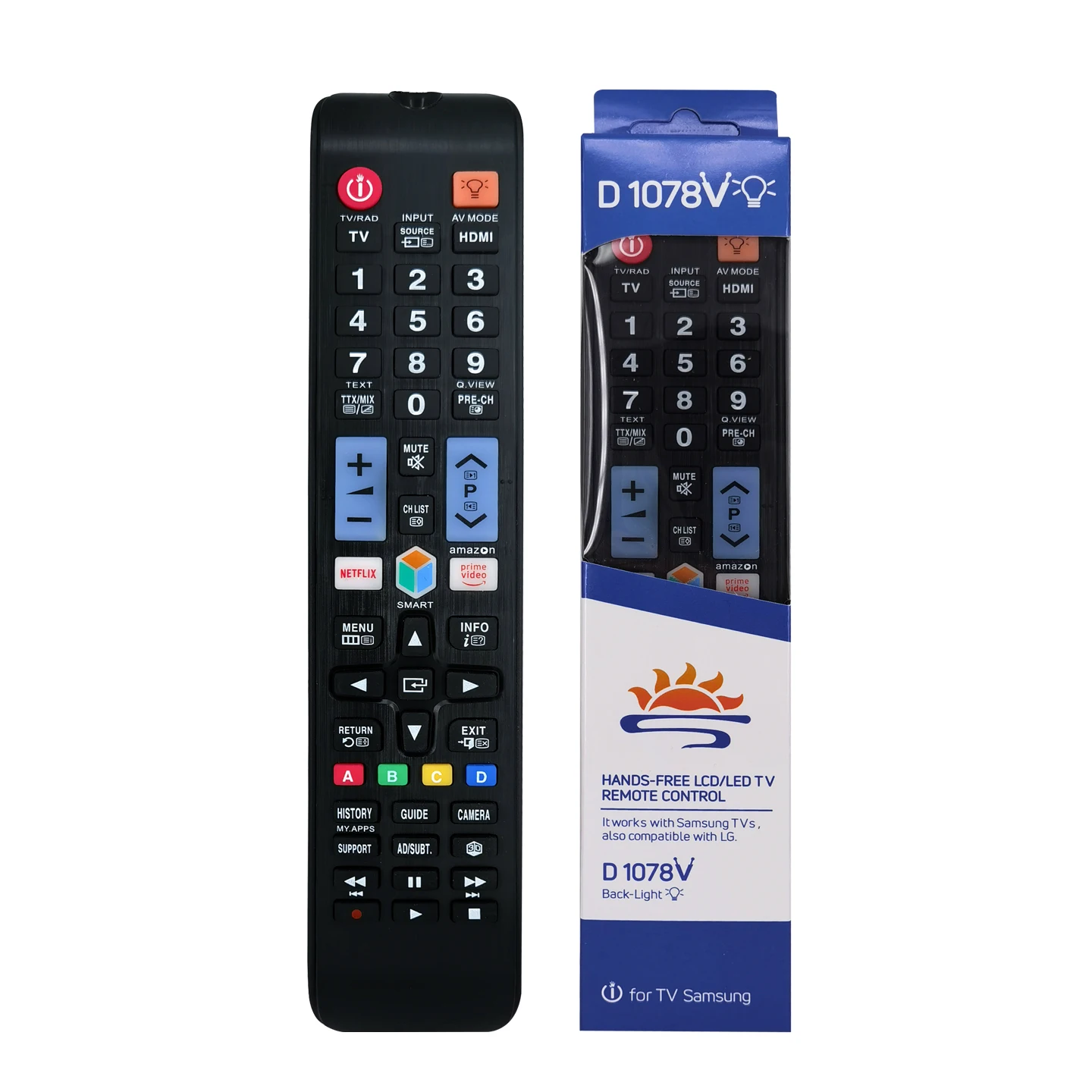 New type D1078V for SAMSUNG TV control remote with light bulb and nextwork function, Black
New type D1078V for SAMSUNG TV control remote with light bulb and nextwork function, Black