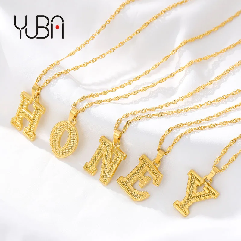 New Models Stainless Steel 18K Gold Plated 26 Alphabet Initial Letter Pendant Necklace for Women 2020wholesale, Gold color
New Models Stainless Steel 18K Gold Plated 26 Alphabet Initial Letter Pendant Necklace for Women 2020wholesale, Gold color
